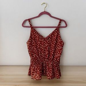 Sienna sky floral sleeveless blouse l SIZE L